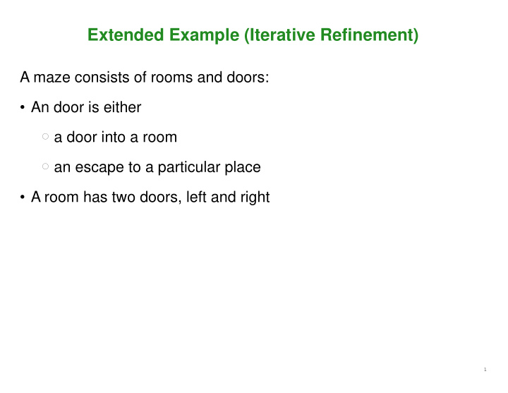 extended example iterative refinement