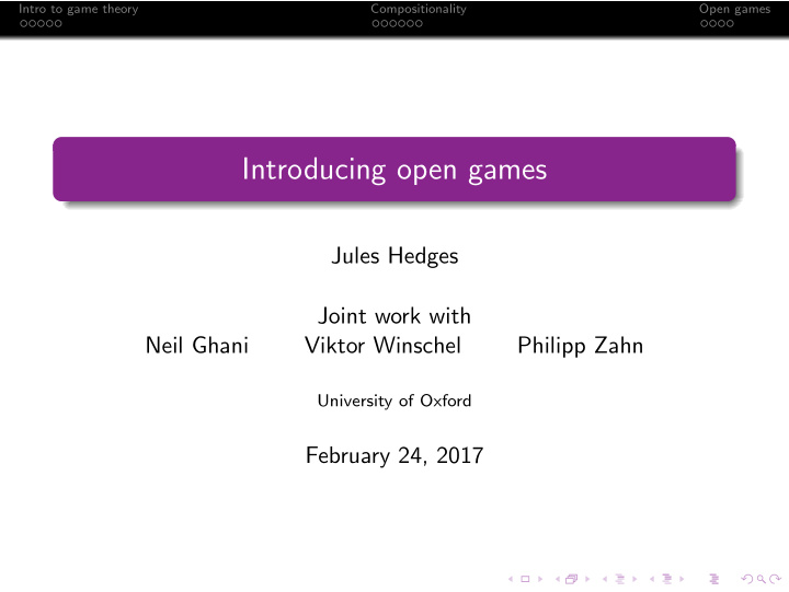 introducing open games