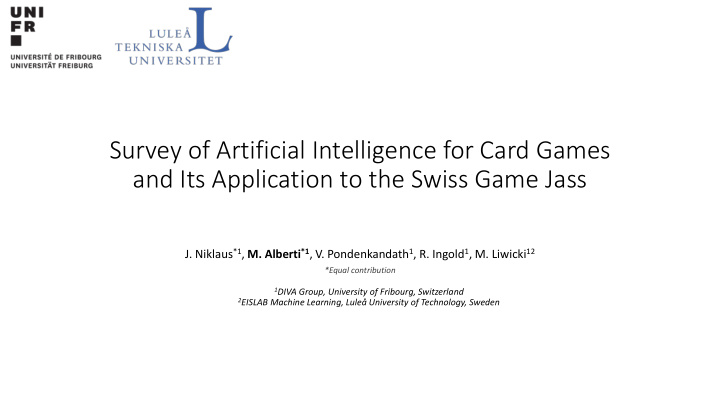 survey of artificial intelligence for card games and its