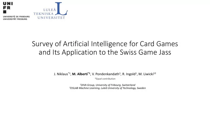 survey of artificial intelligence for card games and its