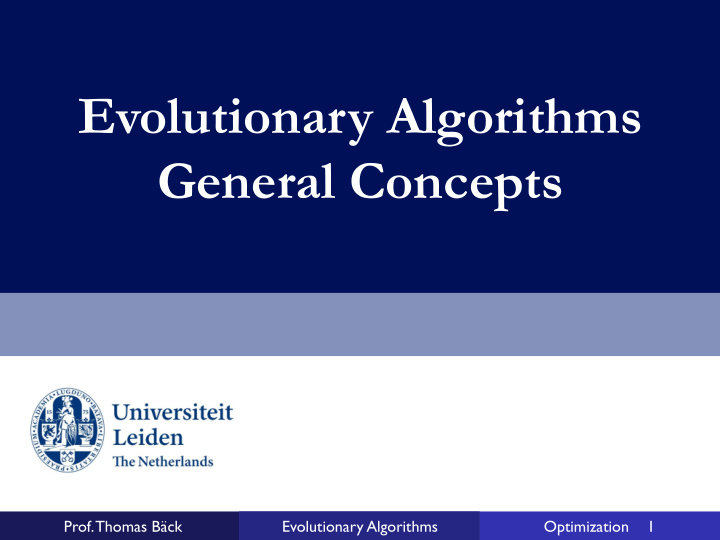 evolutionary algorithms general concepts
