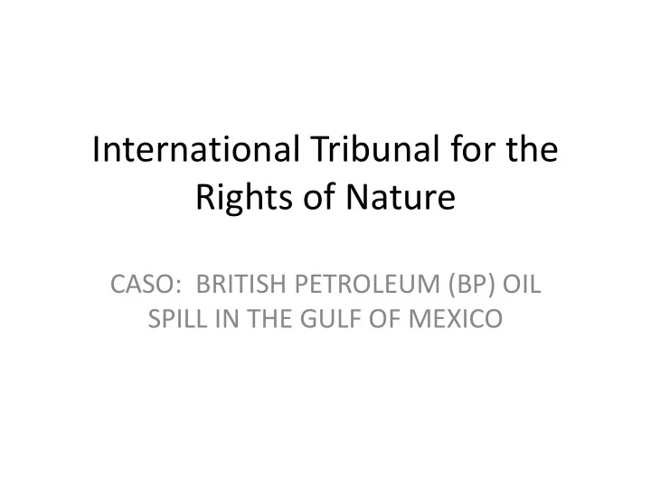 rights of nature