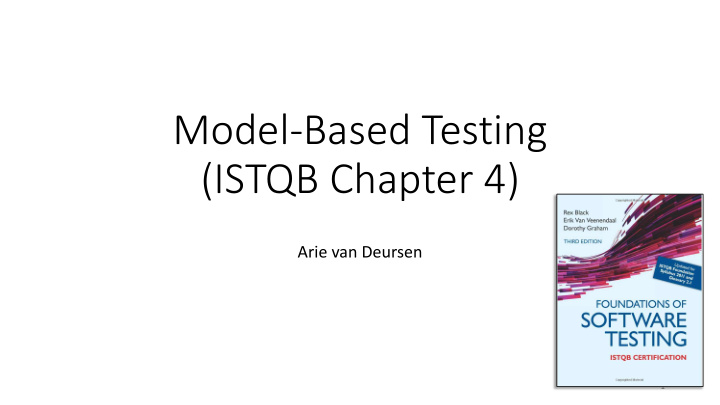 model based testing istqb chapter 4