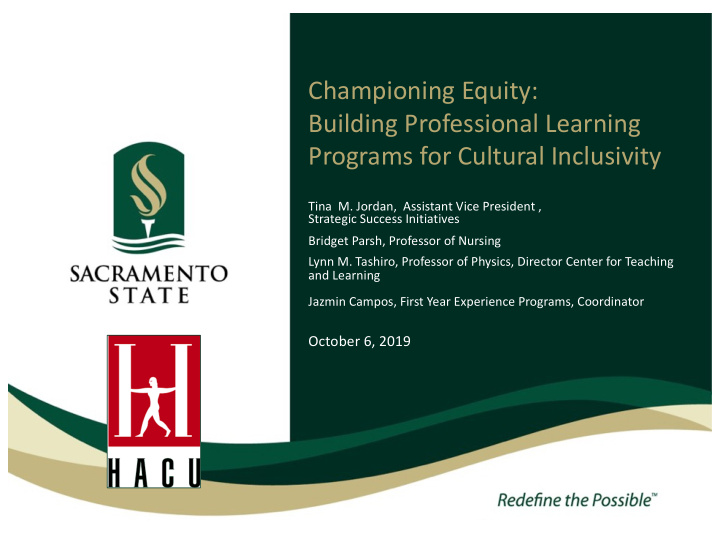 championing equity building professional learning