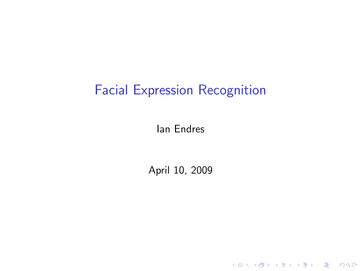 facial expression recognition