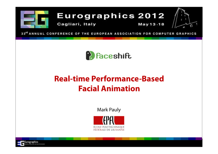 real time performance based facial animation