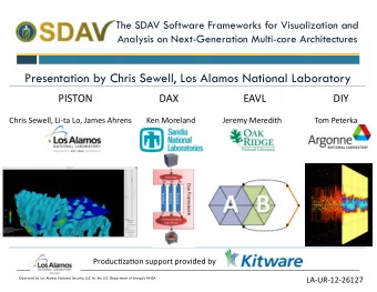 Presentation by Chris Sewell, Los Alamos National Laboratory