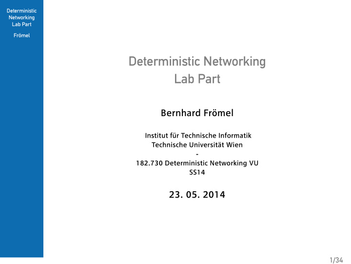 deterministic networking lab part