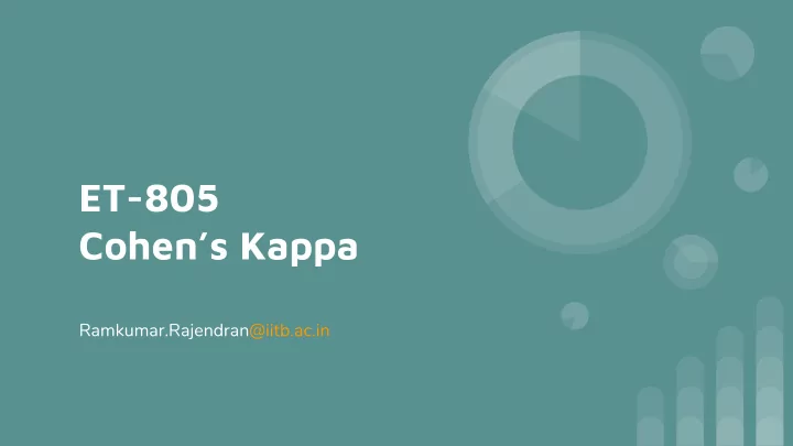 et 805 cohen s kappa