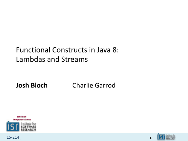 functional constructs in java 8 lambdas and streams