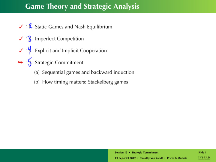 game theory and strategic analysis