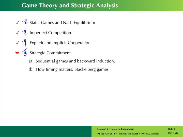 game theory and strategic analysis
