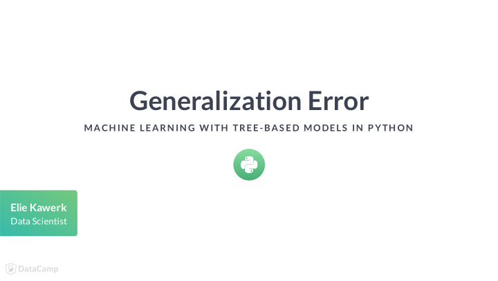 generalization error