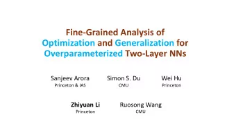 Fine-Grained Analysis of  Optimization and Generalization for  Overparameterized Two-Layer NNs