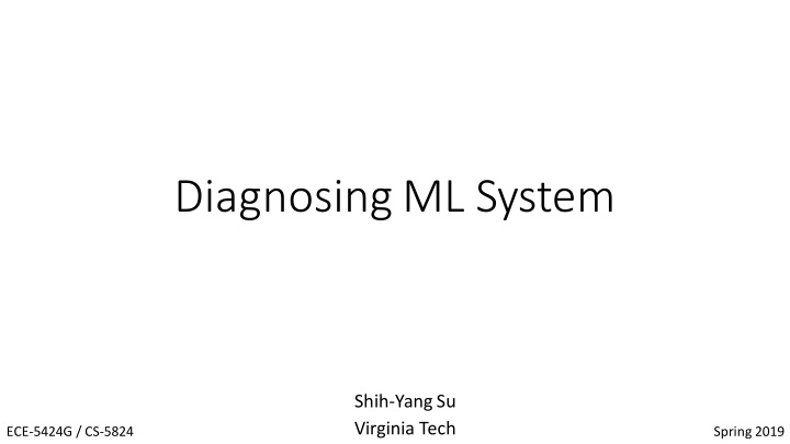 diagnosing ml system