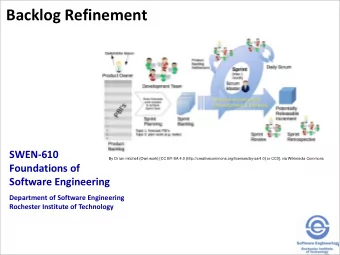 Backlog Refinement  SWEN-610  By Dr ian mitchell (Own work) [CC BY-SA 4.0