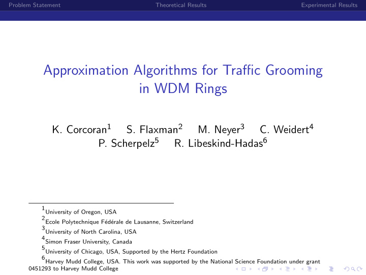 approximation algorithms for traffic grooming in wdm rings