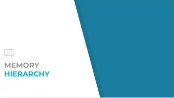 MEMORY  HIERARCHY  RANDOM ACCESS MEMORY  Key features  RAM is traditionally packaged as a chip.