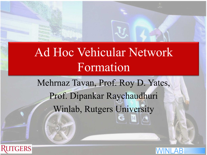 ad hoc vehicular network formation