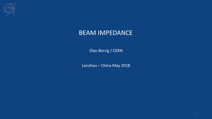 beam impedance