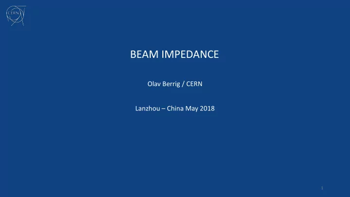 beam impedance