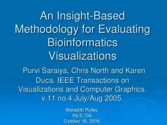An Insight-  -Based  Based  An Insight  Methodology for Evaluating  Methodology for Evaluating