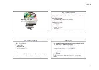 COMPSCI 111 / 111G  Dartmouth Summer Research Project on Artificial Intelligence  An Introduction