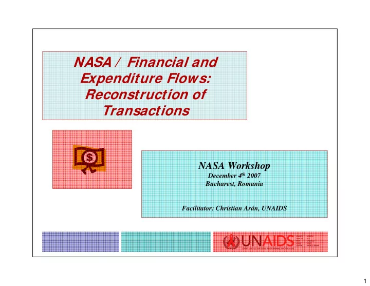 nasa financial and expenditure flows reconstruction of