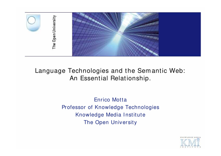 language technologies and the semantic web an essential