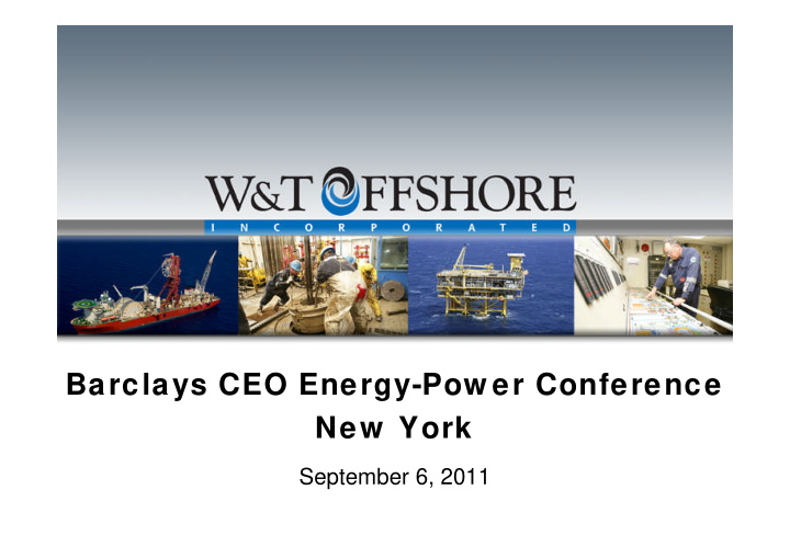 barclays ceo energy pow er conference new york
