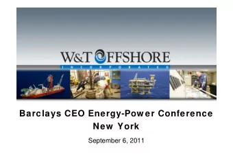 Barclays CEO Energy-Pow er Conference  New York  September 6, 2011  Company by the Numbers LTM (1)