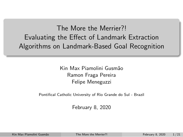 the more the merrier evaluating the effect of landmark