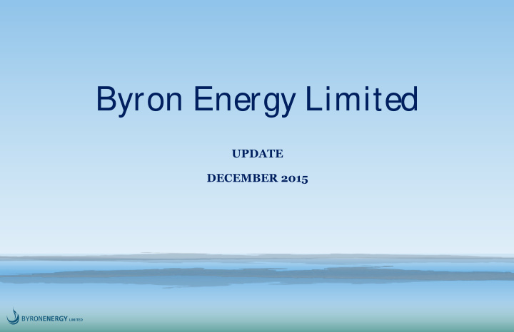 byron energy limited
