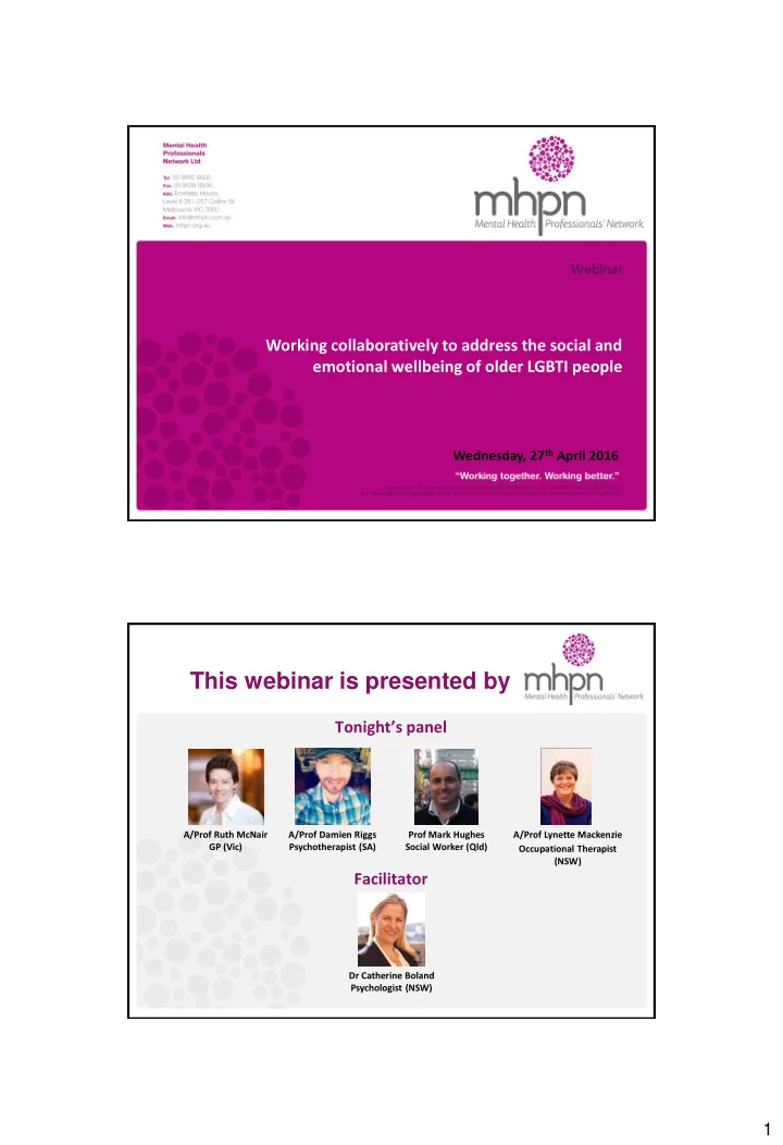this webinar is presented by