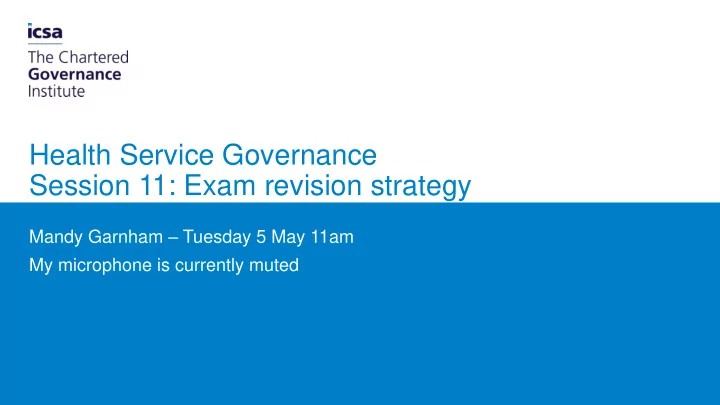 health service governance
