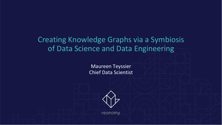 creating knowledge graphs via a symbiosis of data science