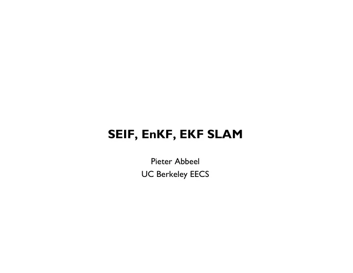 seif enkf ekf slam