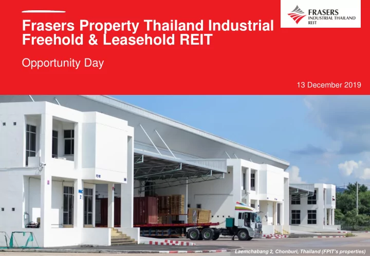 frasers property thailand industrial