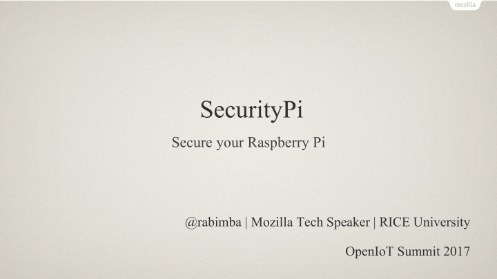 securitypi