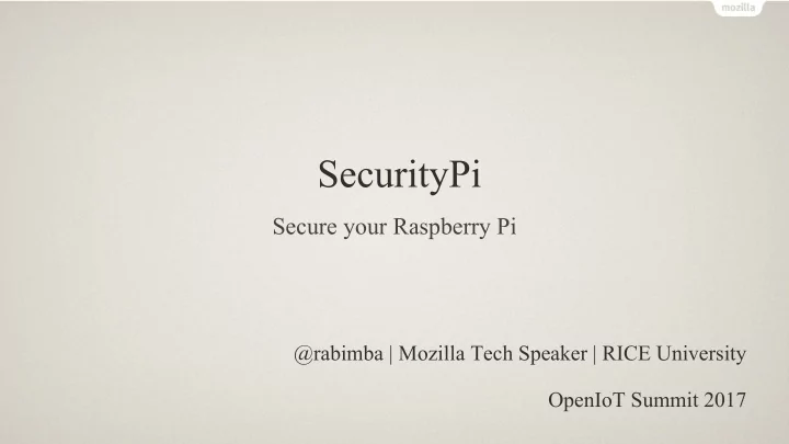 securitypi