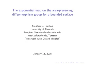 The exponential map on the area-preserving  diffeomorphism group for a bounded surface  Stephen C.
