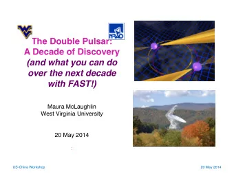 The Double Pulsar:  A Decade of Discovery   (and what you can do  over the next decade with