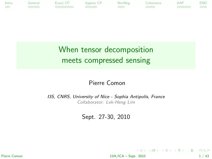 when tensor decomposition meets compressed sensing