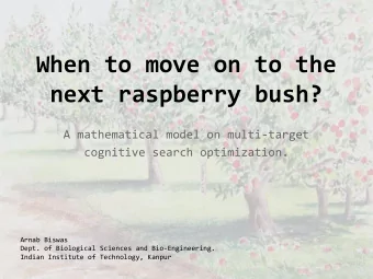 When to move on to the  next raspberry bush?  A mathematical model on multi-target cognitive search