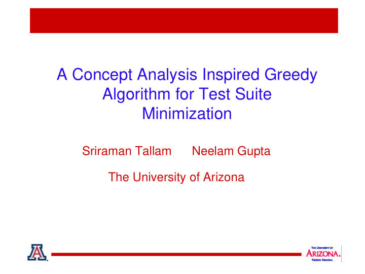 a concept analysis inspired greedy algorithm for test