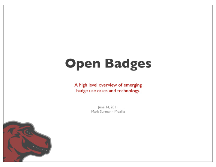 open badges