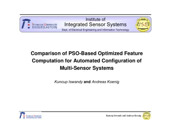 Integrated Sensor Systems  Dept. of Electrical Engineering and Information Technology  Comparison