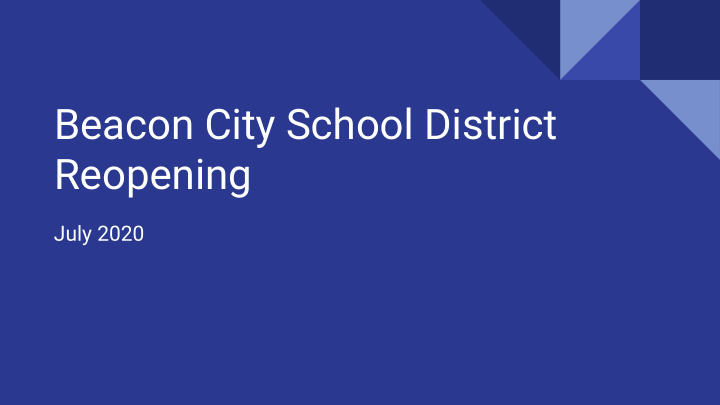 beacon city school district reopening