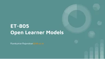 ET-805  Open Learner Models  Ramkumar.Rajendran@iitb.ac.in  From Last Class  -  Cohens Kappa