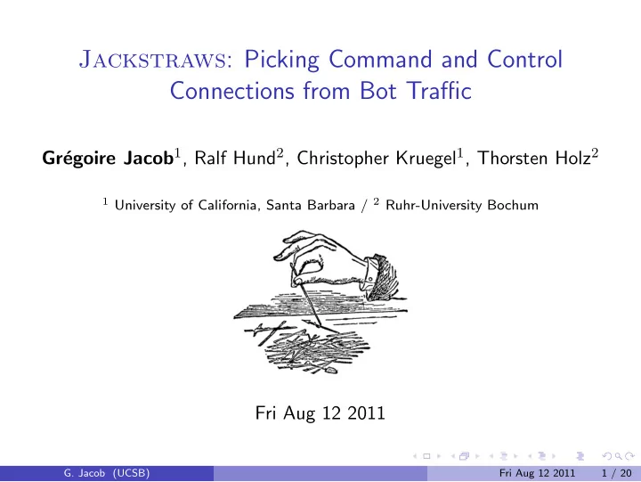 jackstraws picking command and control connections from